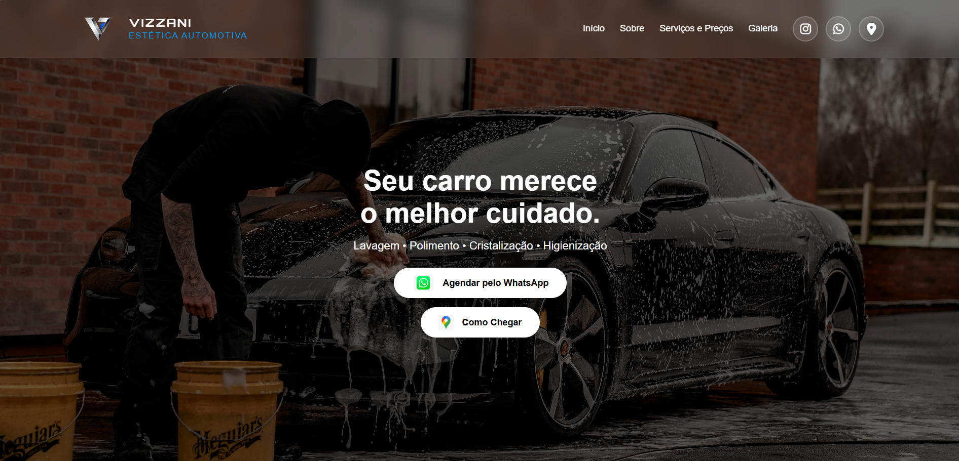 Site Vizzani Estética Automotiva
